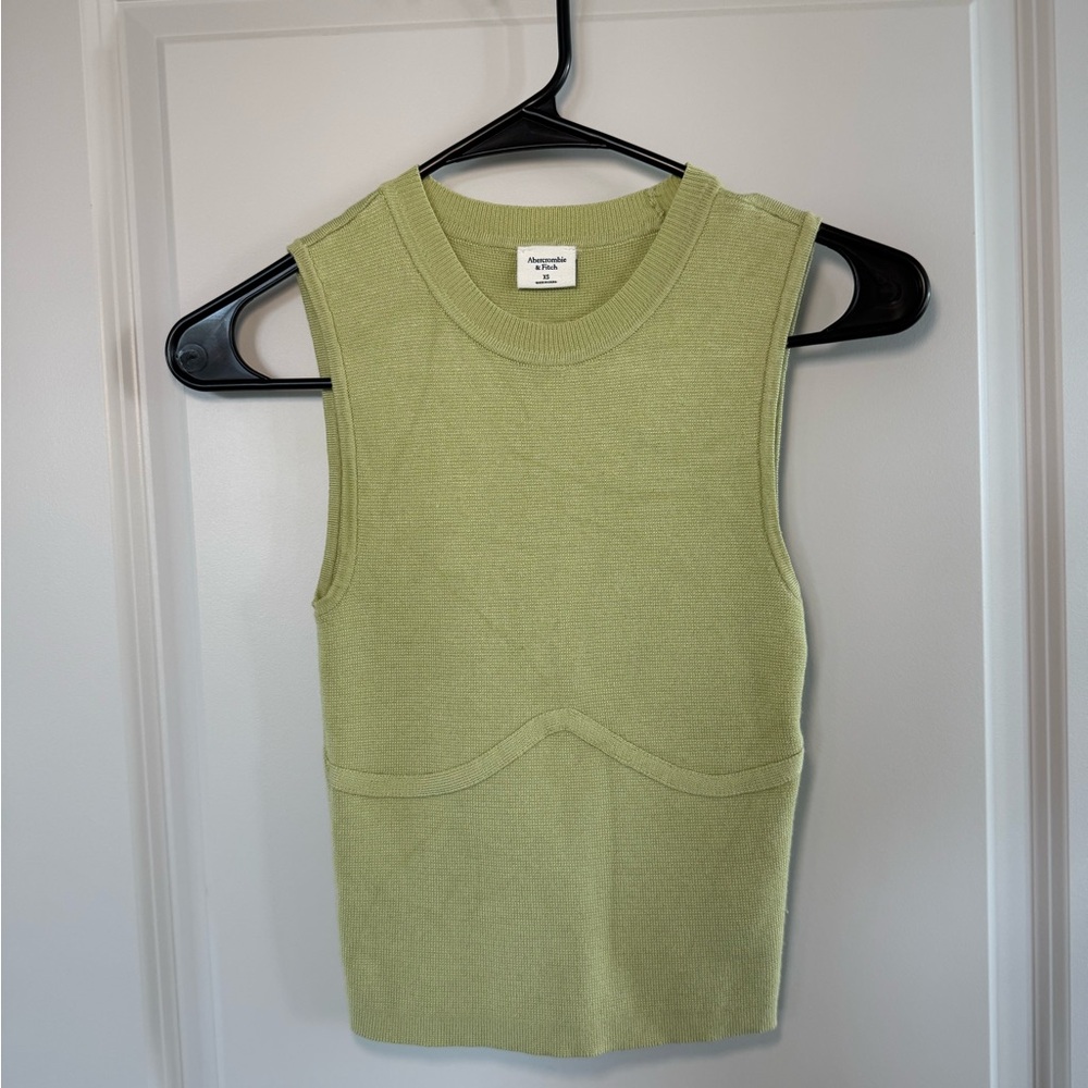 Abercrombie & Fitch Light Green Knit Tank Top